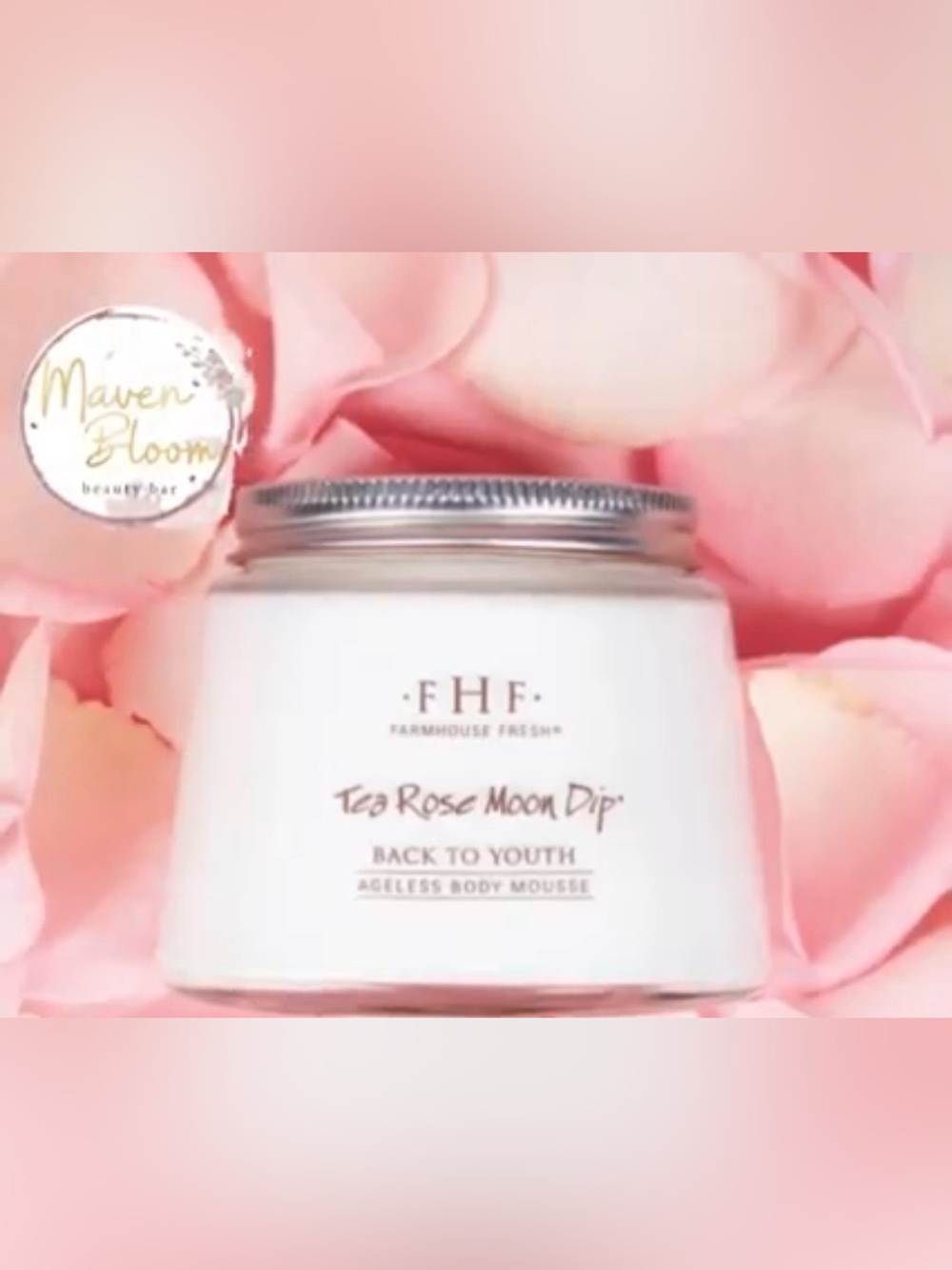 FarmHouse Fresh Tea Rose Moon Dip Body Mousse-NIB